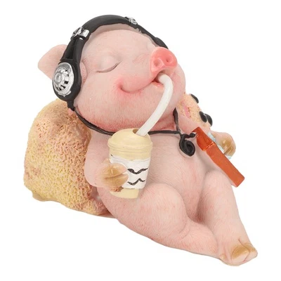 Funny Pig Statue Mini Textured Exquisite Pig Statue For Tabletop - image 1 of 4