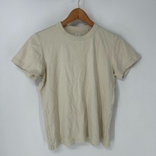 Uniqlo Shirt Womens Medium Beige U Crew Neck Short Sleeve Tee