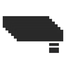 6-Pack Name Plate Engraving Blanks 1.3mm Thick 8x2 Inch Black/White