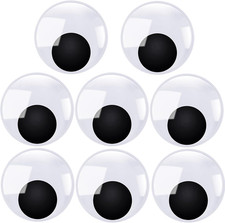 TOAOB 8Pcs Giant Googly Eyes 4 Inch Plastic Wiggle Eyes with Self Adhesive White
