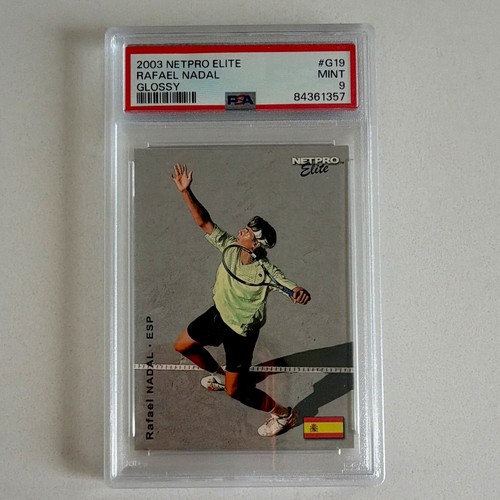 2003 NetPro Elite Rafael Nadal #G19 GLOSSY Rookie Card Numbered /100 PSA 9 