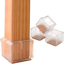 Chair Leg Floor Protectors 1.5" Chair Leg Caps 1-1/2 to 1-5/8 Inch Square Fur...