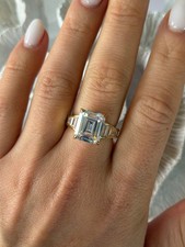 925 Sterling Silver Gold Plated Cz Ring Size 8