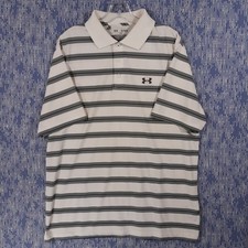 Under Armour Polo Shirt Mens XL Loose Fit Heatgear Golf Performance White
