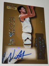 NATE LASZEWSKI 2022-23 Wild Card Gold Holo MB-A, AUTO 3/5 Notre Dame