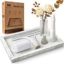 Luxury White Marble Tray for Bathroom or Vanity New