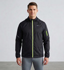 NWOT Nike Storm-FIT Mens Running Jacket Black Neon Green Zip Windbreaker MED — photo 1