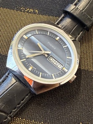 Rare Vintage Phenix Automatic Watch Incabloc 1970s Swiss Old Stock Brand New 104