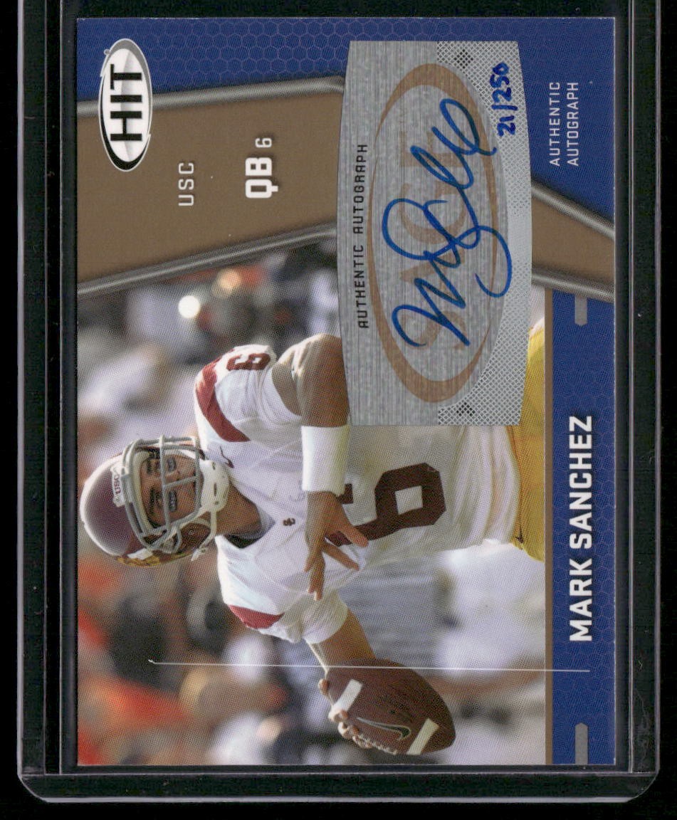 2009 SAGE HIT #A6 Mark Sanchez Autographs Gold #/250