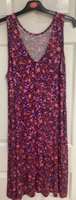 NEXT  Dress Blue Orange mix Patterned Jersey Size UK XL Beach Dress