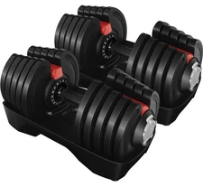 Yaheetech Adjustable Dumbbells Set 28LB/40LB/52.5LB/90LB, Fast Adjust Weight ...
