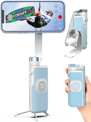 POWERVISION S1 Smartphone Smart Compact 3-Axis Gimbal w Portable Charger NEW!