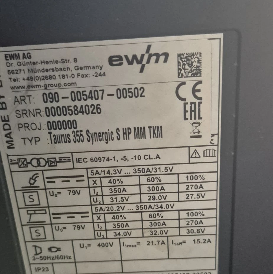 EWM Taurus 355 Synergic S HP MM TKM - Bild 3 von 4
