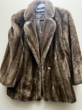 Vintage Tissavel France Faux Fur Coat  Womens Mink Jacket 100 Acrylic Beautif
