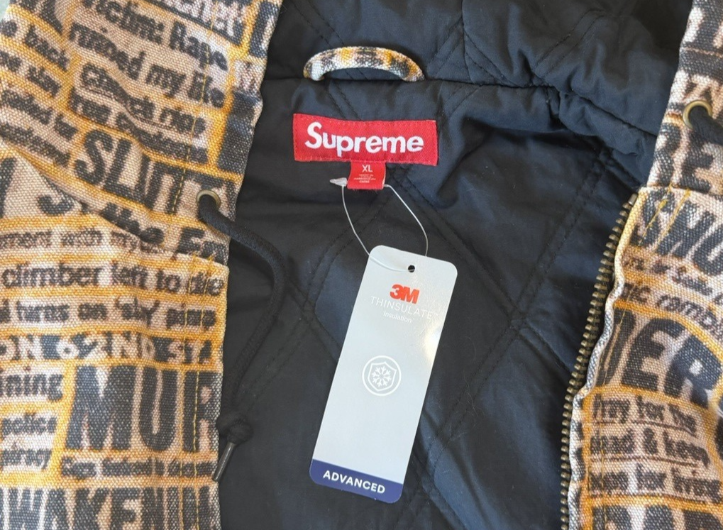 Supreme x Dash Snow Hooded Hoodie Work Jacket Size XL FW25 | eBay