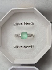 Bomb Party Resort Wear Ring Size 8 "Paradise Found" Mint Tourmaline On Silver