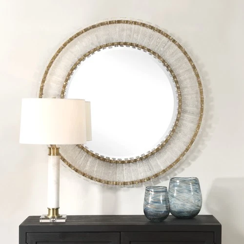 Uttermost 09997 Denali 40-1/2" Diameter Circular Framed Bathroom - Gold - Picture 5 of 5