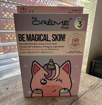 The Crème Shop Be Magical Skin Hydrating Rainbow Unicorn Face Mask Set 3 Sheets