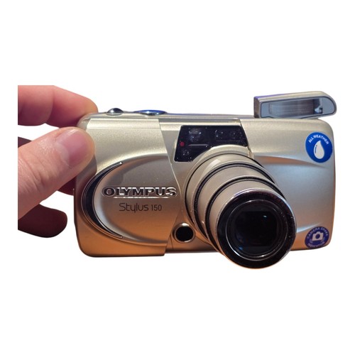 Olympus Stylus 150 Point & Shoot 35mm All Weather AF Zoom Film Camera W/ Case