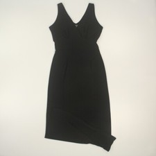 Clara Sun Woo Womens Maxi Dress Size Small Black V-neck Pullover Travel USA Made