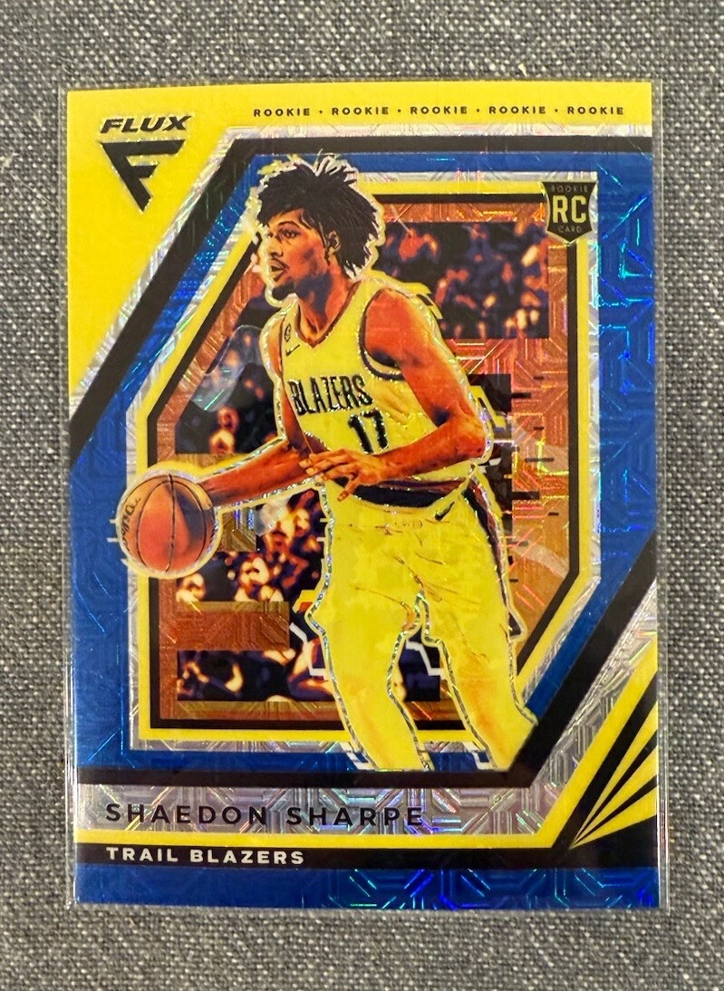 Shaedon Sharpe 2022-23 Panini Flux Blue Mojo Rookie Card #'d 16/25