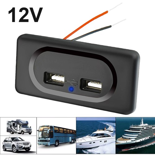 12V Auto Steckdose Ladegerät Adapter Einbau Fach Buchse Verteiler Wohnmobil - Zdjęcie 7 z 11