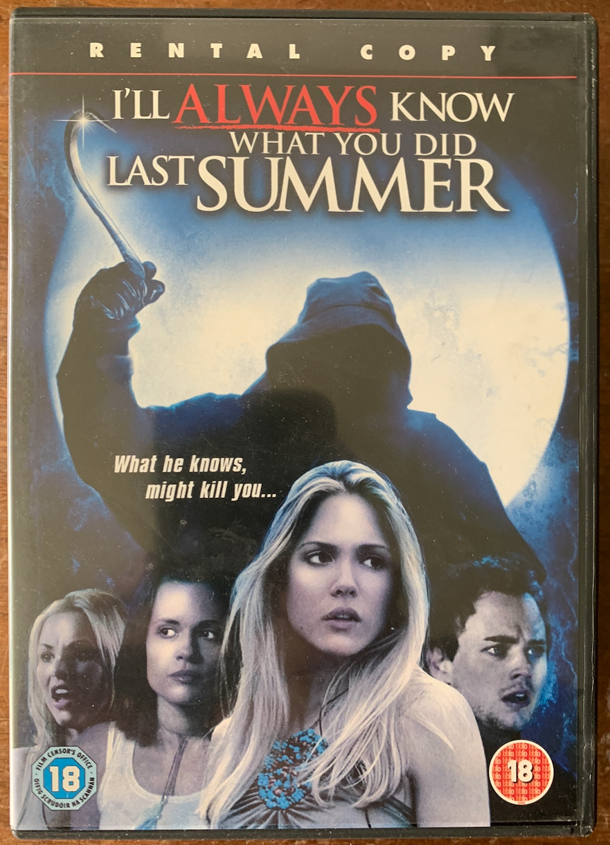 I'll Always Know What You Did Last Summer DVD 3 Slasher Horror Movie