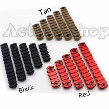 Black/Tan/Red Aluminum 5 7 9 11 13 Slot Picatinny Rail Section Fit M-Lock