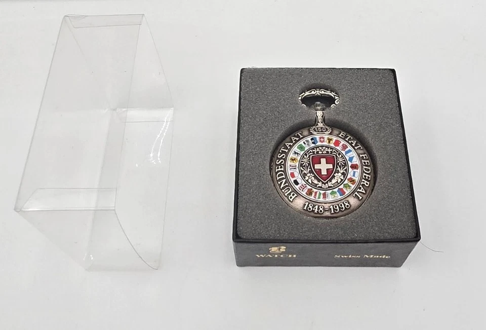 JACQUES DU MANOIR SWISS POCKET WATCH DATE INDICATOR WORKING - Image 4 of 4