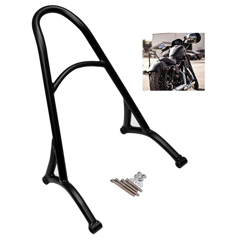 Respaldo de pasajero Sissy Bar corto para Harley Sportster XL 883 1200 2004-2016 Foto 2 de 4