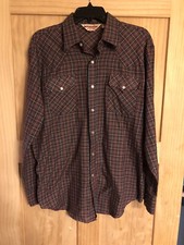 Vintage Mcgregor Sportswear Large Pearl Snaps Shirt Red Black Plaid Western