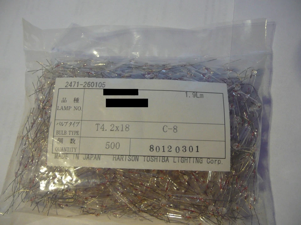 TECHNICS 10 VU-Lampen SE-A 900, 909, 1000, 1010 SA-TX30 TX50 Lamps TOSHIBA JAPAN - Bild 3 von 4