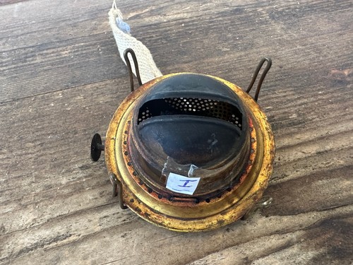 Vintage Lamp Part Brass Kerosene Gas Oil Burner Patd 4/10/1877 HELP ? 3.5" #I - Picture 4 of 6