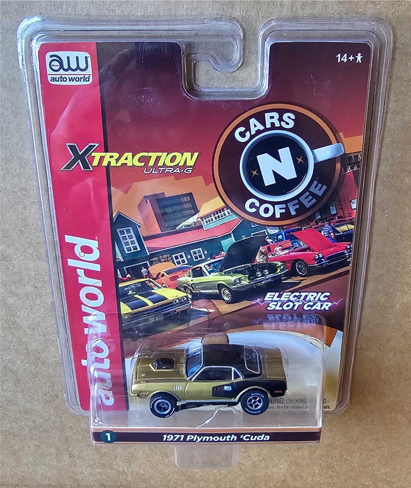 Auto World 1971 Plymouth Cuda Xtraction UltraG 164 Electric Slot