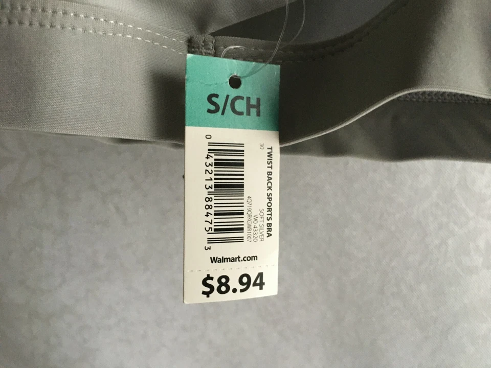 Sujetador deportivo elástico NO LIMITS talla pequeña 25-28" banda corredor espalda gris BR1 Foto 4 de 4