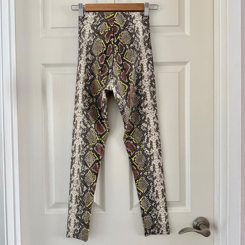 Commando Faux Leather in Neon Snake Print Leggings Women's Size Small - Picture 6 of 12