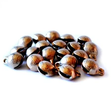 TIBETAN BRASS BELLS LOT of 20 14mm Bead Craft Temple Herding Tiny Metal Ethnic