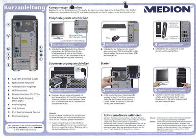 Kurzanleitung 2-sprachig: Multimedia PC MEDION Akoya E7330D (MD8335) 
