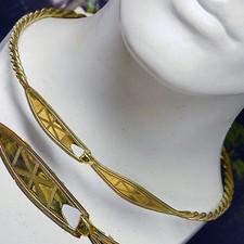 Bronze Wikinger Halsreif Torques Replik Fund Friesland Gr.L/XL Männer HANDARBEIT