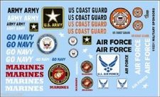 Gofer Racing 11031 x 1/24-1/25 Armed Services Military Logos decals 