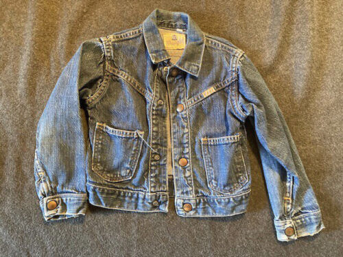 Vintage 1950s Wrangler Blue Bell Sanforized Kids Boys Denim Jean Jacket  Size 5 | eBay