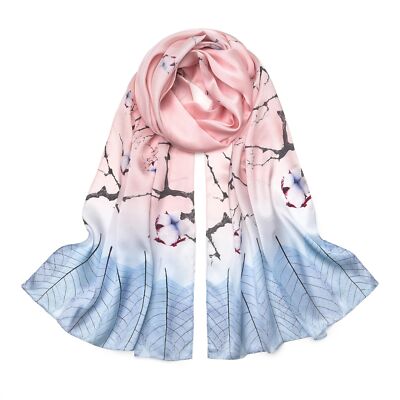 100% Mulberry Silk Scarf 70'' X 21'' Long Satin Scarf Fashion Designer Scarf ...