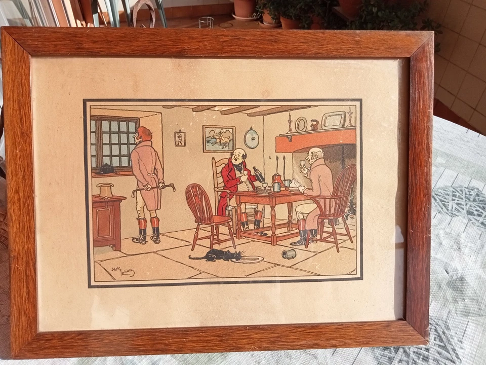 Très Jolie Gravure Harry Eliott 1882___1959.Repas De Chasse.A Voir.Nr - Photo 2/4