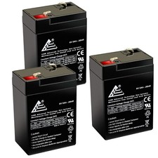 3 Packs Replacement for UPG BATTERY 6V VOLT SLA VRLA RECHARGEABLE 4, 4.5AH