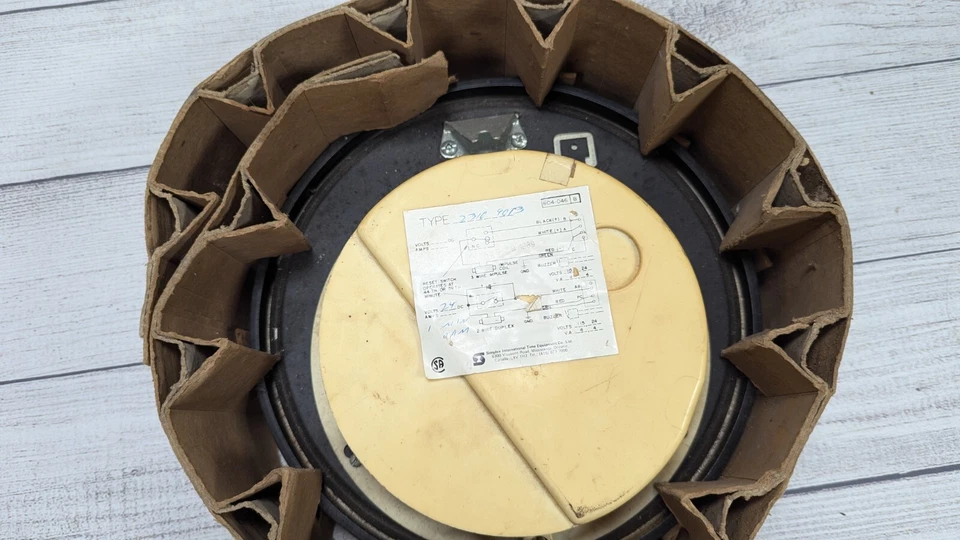 New! Vintage Simplex Model 2310 School Clock Metal + Glass MCM Industrial Clock - Image 3 of 4