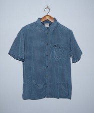JACK WOLFSKIN Mens Short Sleeve UV Shield QMC Trekking Hiking Shirt Size L