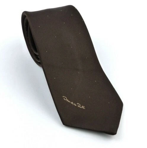 Oscar de la Renta 圆点褐色男士领带