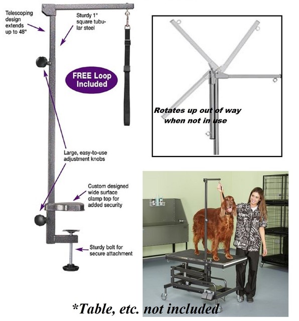 Master Equipment Pro Grade Foldable 48 Table Arm Clamp Loop Pet Dog Grooming