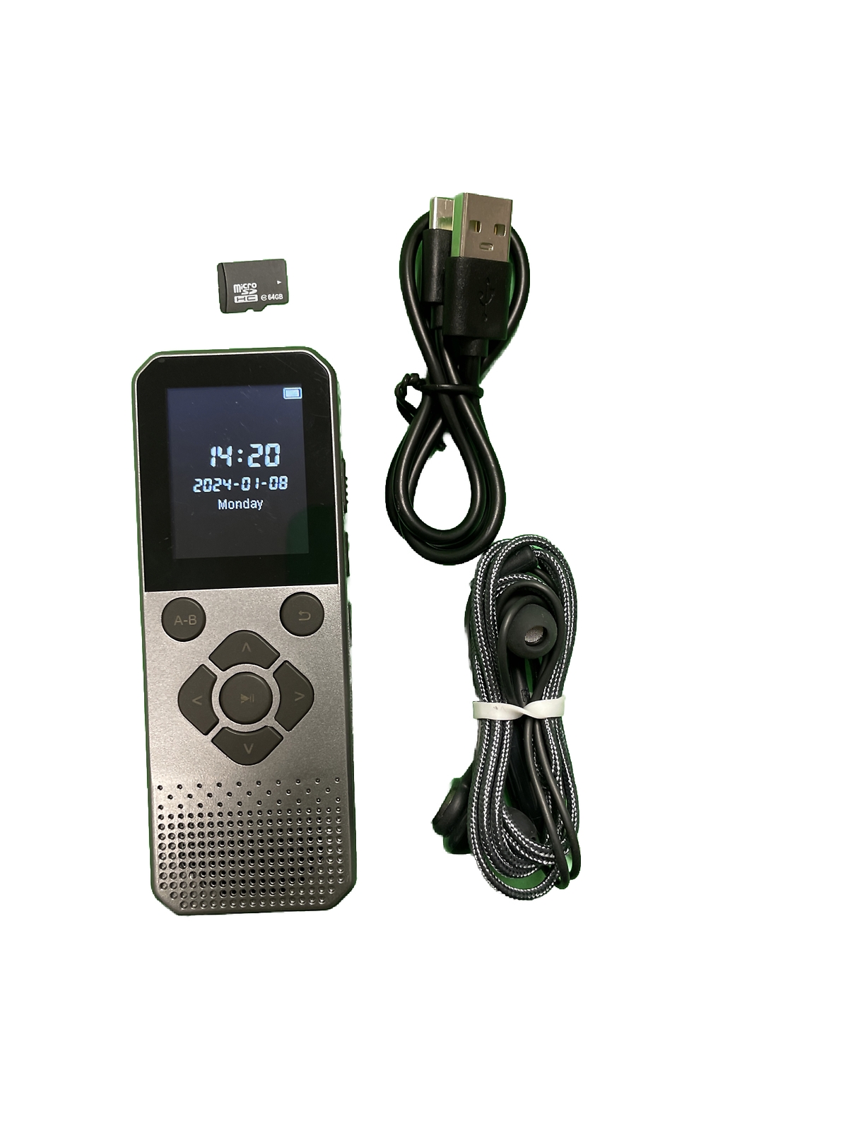 64GB Voice Recorder, Digital Voice Recorder with Bluetooth, Tape