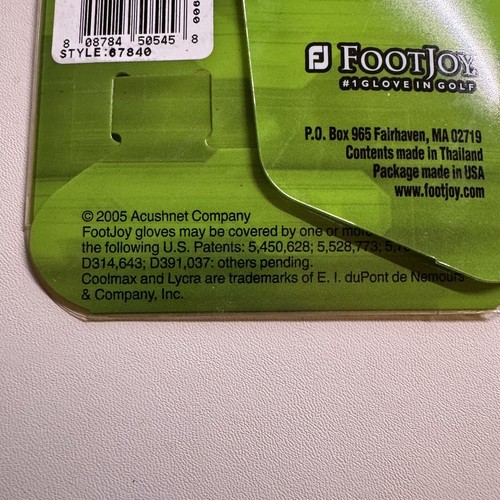 FOOTJOY WEATHERSOF GLOVE - Women's RIGHT HAND LARGE - NEW OLD STOCK 2005 - 第 15/22 張圖片
